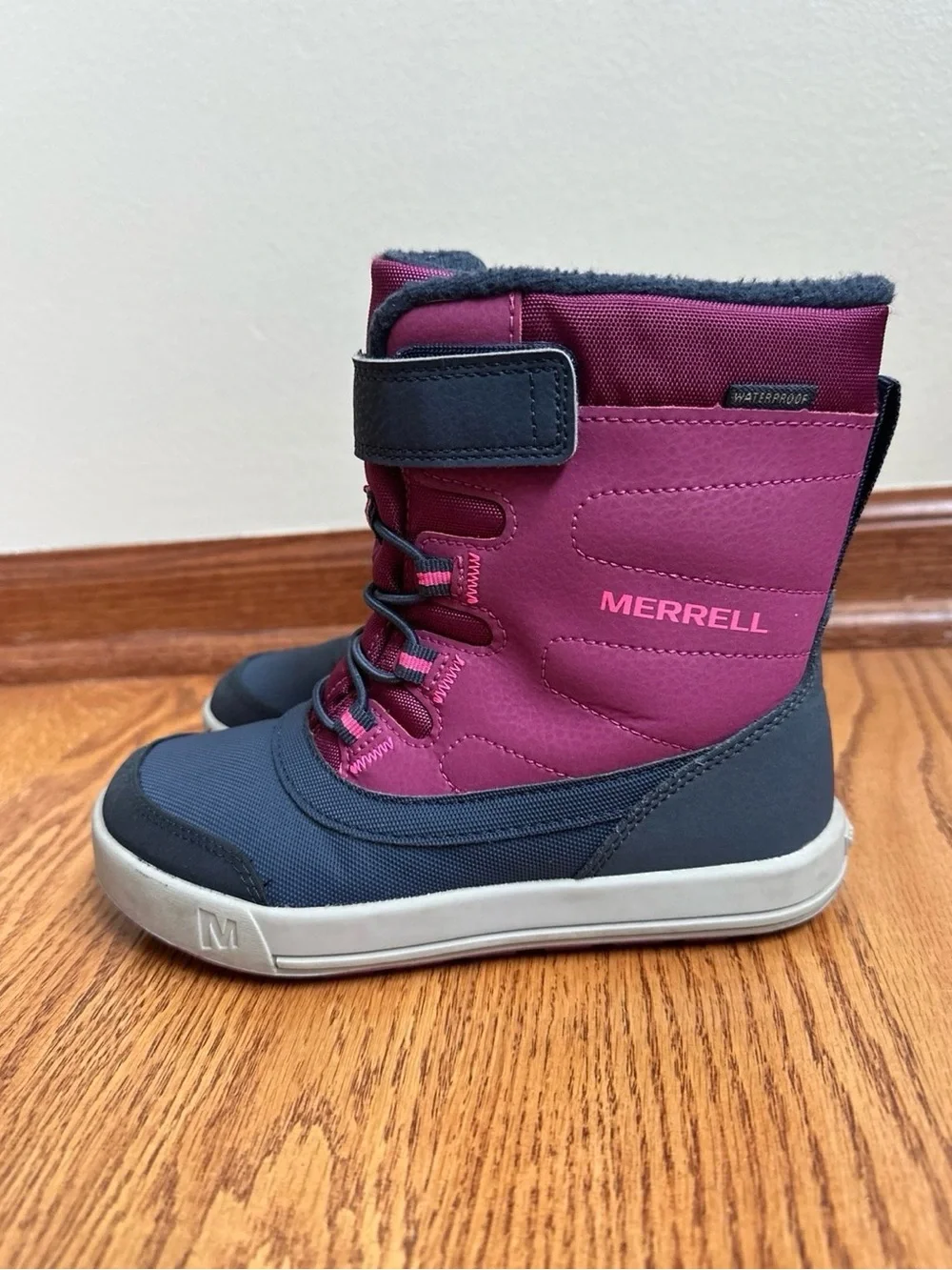 Merrell Snow Storm Waterproof Boots Girls 13 Fuchsia